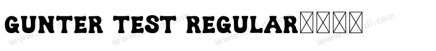Gunter Test Regular字体转换